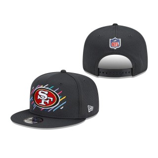 Youth 49ers Charcoal 2021 NFL Crucial Catch 9FIFTY Snapback Adjustable Hat