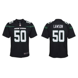 Youth New York Jets Shaq Lawson #50 Black Game Jersey