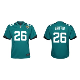 Youth Jacksonville Jaguars Shaquill Griffin #26 Teal Game Jersey