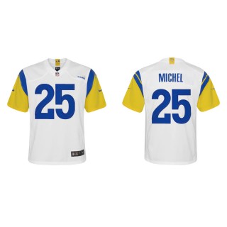 Youth Los Angeles Rams Sony Michel #25 White Alternate Game Jersey