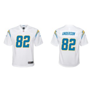 Youth Los Angeles Chargers Stephen Anderson #82 White Game Jersey