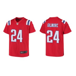 Youth New England Patriots Stephon Gilmore #24 Red Game Jersey