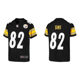 Youth Pittsburgh Steelers Steven Sims #82 Black Game Jersey