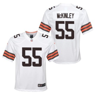 Youth Cleveland Browns Takkarist McKinley White Game Jersey