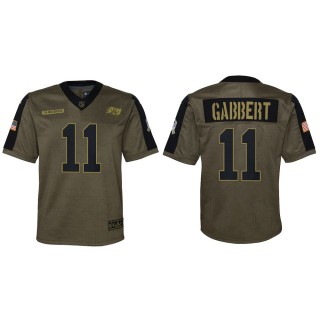 2021 Salute To Service Youth Buccaneers Blaine Gabbert Olive Game Jersey