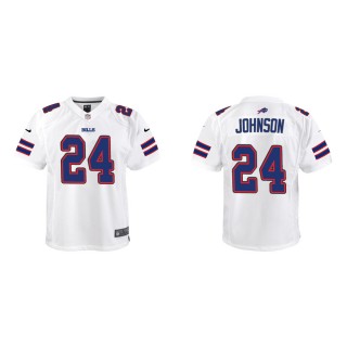 Youth Buffalo Bills Taron Johnson #24 White Game Jersey