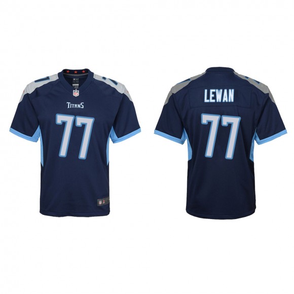 Youth Tennessee Titans Taylor Lewan #77 Navy Game Jersey