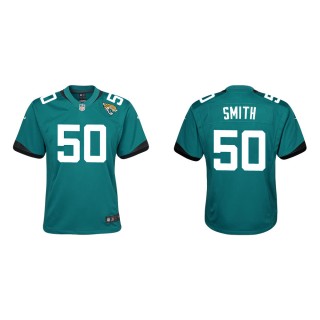 Youth Jacksonville Jaguars Telvin Smith #50 Teal Game Jersey
