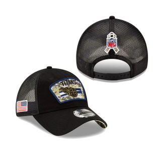 2021 Salute To Service Youth Titans Black Camo Trucker 9TWENTY Snapback Adjustable Hat