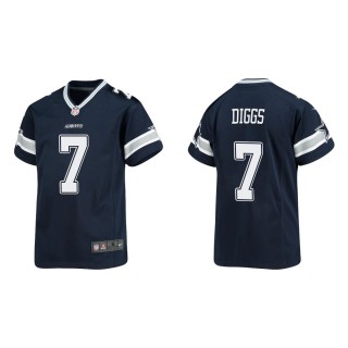 Youth Dallas Cowboys Trevon Diggs #7 Navy Game Jersey