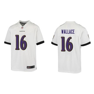 Youth Baltimore Ravens Tylan Wallace #16 White Game Jersey
