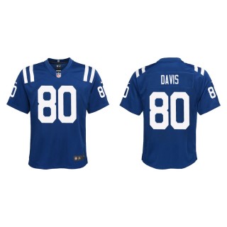 Youth Indianapolis Colts Tyler Davis #80 Royal Game Jersey