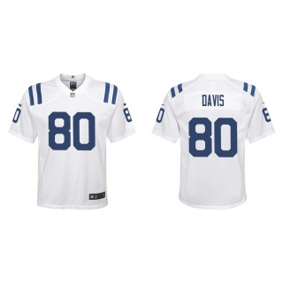 Youth Indianapolis Colts Tyler Davis #80 White Game Jersey