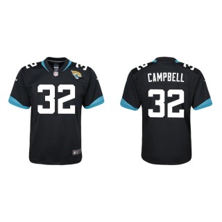 Youth Jacksonville Jaguars Tyson Campbell #32 Black Game Jersey