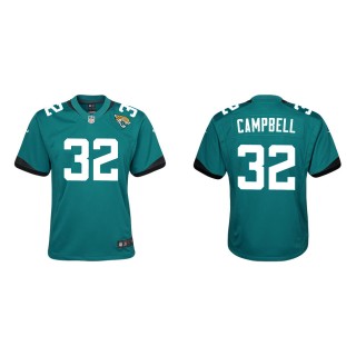 Youth Jacksonville Jaguars Tyson Campbell #32 Teal Game Jersey