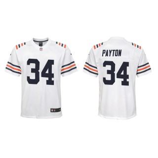 Youth Chicago Bears Walter Payton #34 White Classic Game Jersey