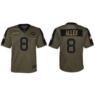 2021 Salute To Service Youth Washington Kyle Allen Olive Game Jersey