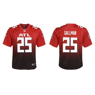 Youth Atlanta Falcons Wayne Gallman #35 Red 2nd Alternate Game Jersey