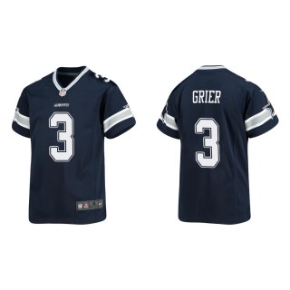 Youth Dallas Cowboys Will Grier #3 Navy Game Jersey