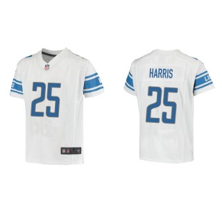 Youth Detroit Lions Will Harris #25 White Game Jersey