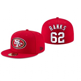San Francisco 49ers Aaron Banks Scarlet Omaha 59FIFTY Fitted Hat