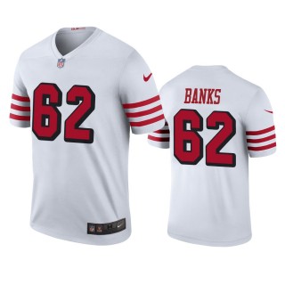 San Francisco 49ers Aaron Banks White Color Rush Legend Jersey