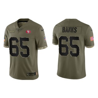 Aaron Banks San Francisco 49ers Olive 2022 Salute To Service Limited Jersey