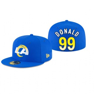 Los Angeles Rams Aaron Donald Royal Omaha 59FIFTY Fitted Hat