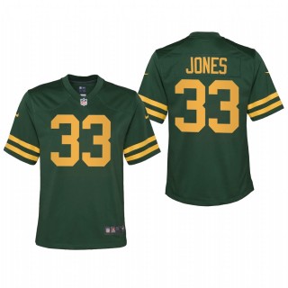 Youth Aaron Jones Throwback Jersey Packers Green Alternate Game