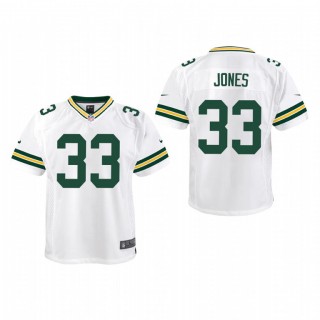 Youth Green Bay Packers Aaron Jones Game Jersey - White