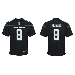 Youth Jets Aaron Rodgers Black Game Jersey