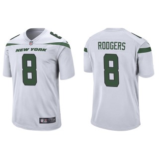 Jets Aaron Rodgers White Game Jersey