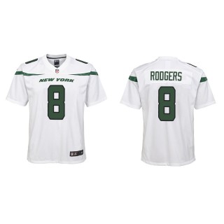 Youth Jets Aaron Rodgers White Game Jersey