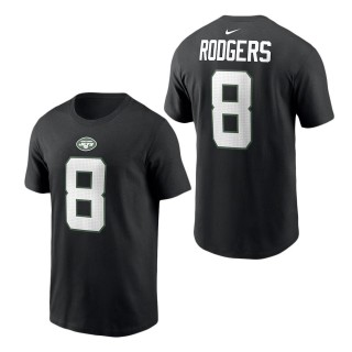 Aaron Rodgers Black Name Number T-Shirt