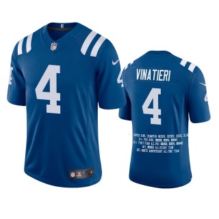 Indianapolis Colts Adam Vinatieri Royal Career Highlights Awards Vapor Limited Jersey