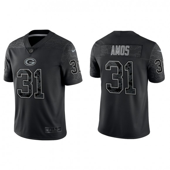 Adrian Amos Green Bay Packers Black Reflective Limited Jersey