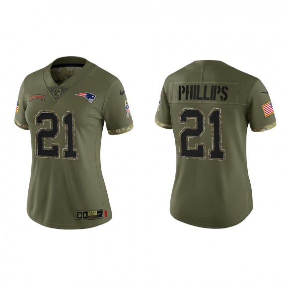Adrian Phillips Women's New England Patriots Olive 2022 Salute To Service Limited Jersey