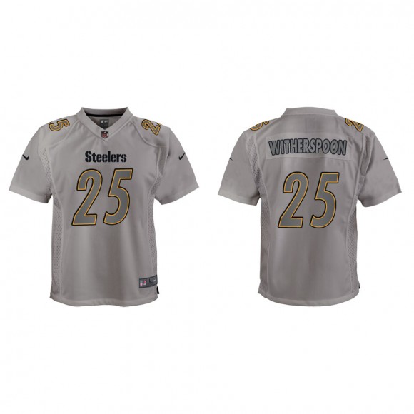 Ahkello Witherspoon Youth Pittsburgh Steelers Gray Atmosphere Game Jersey