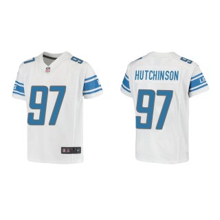 Aidan Hutchinson Youth Detroit Lions White Game Jersey