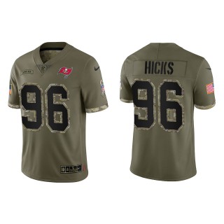 Akiem Hicks Tampa Bay Buccaneers Olive 2022 Salute To Service Limited Jersey