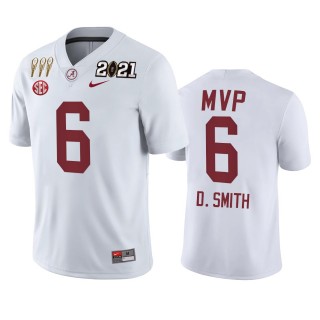 Alabama Crimson Tide DeVonta Smith White 2021 Rose Bowl Offensive MVP Special Commemorate Jersey