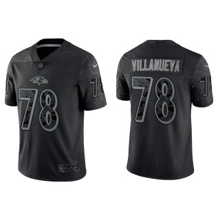 Alejandro Villanueva Baltimore Ravens Black Reflective Limited Jersey