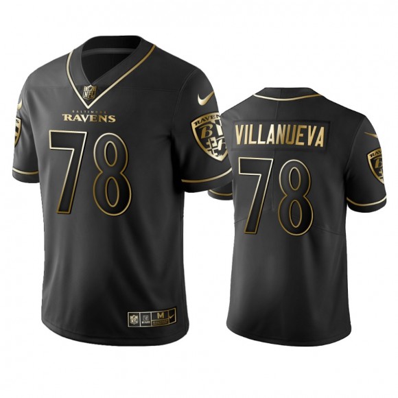 Alejandro Villanueva Ravens Black Golden Edition Vapor Limited Jersey