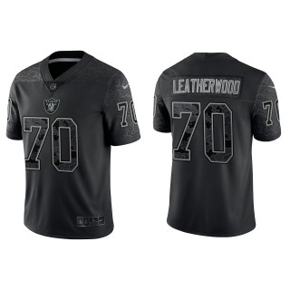 Alex Leatherwood Las Vegas Raiders Black Reflective Limited Jersey