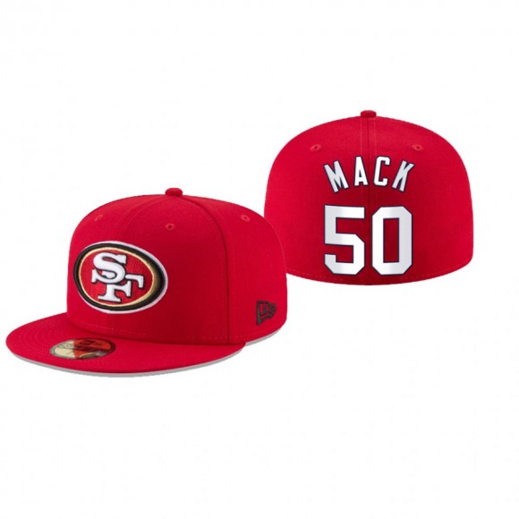 San Francisco 49ers Alex Mack Scarlet Omaha 59FIFTY Fitted Hat