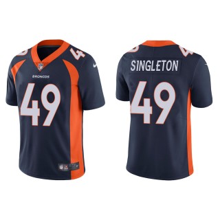 Men's Denver Broncos Alex Singleton Navy Vapor Limited Jersey