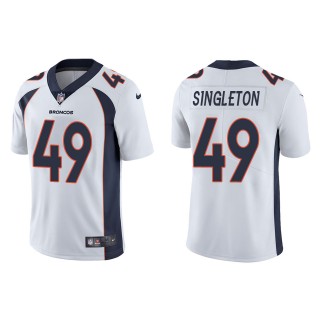 Men's Denver Broncos Alex Singleton White Vapor Limited Jersey