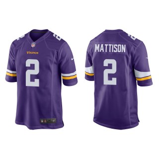 Men's Minnesota Vikings Alexander Mattison Purple Game Jersey