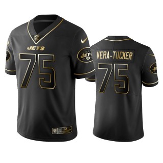 Alijah Vera-Tucker Jets Black Golden Edition Vapor Limited Jersey