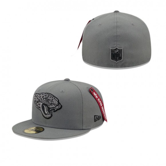 Alpha Industries X Jacksonville Jaguars Gray 59FIFTY Fitted Hat
